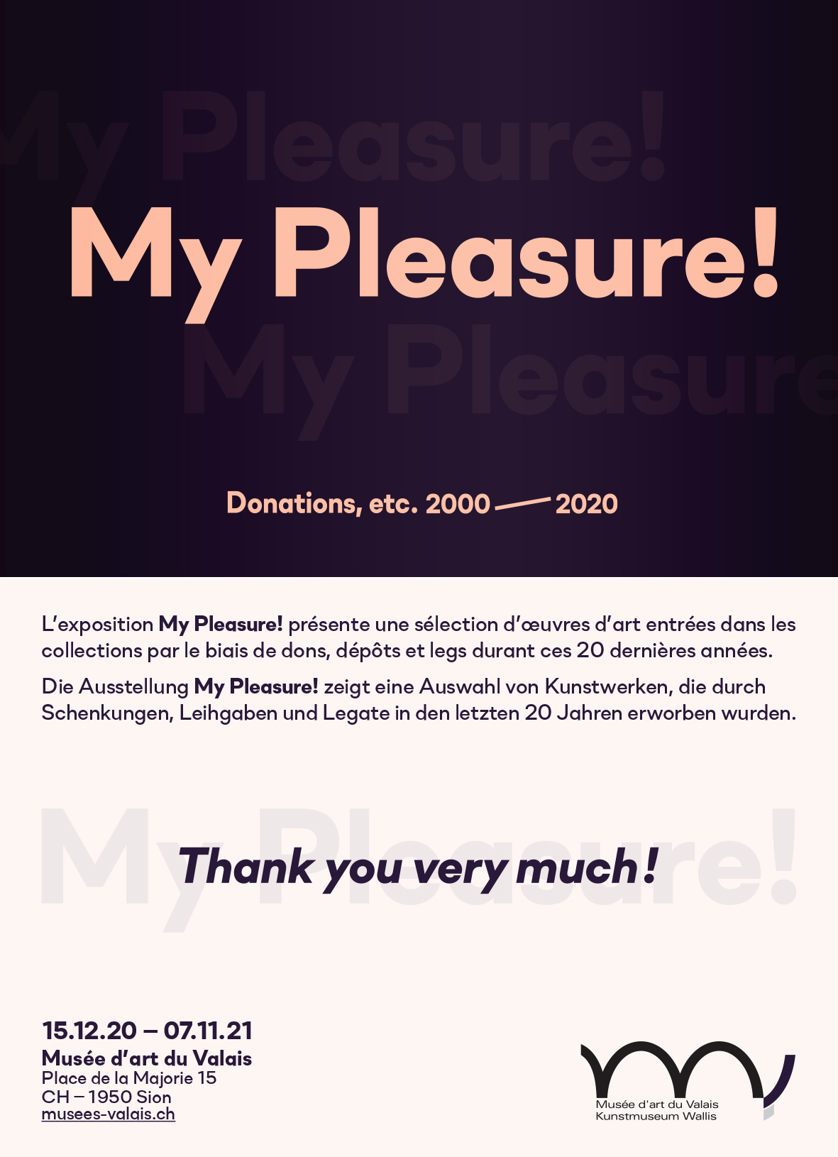 My pleasure ! Donations, etc. 2000-2020