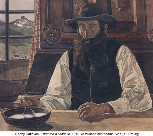 Raphy Dallèves, L homme à l écuelle, 1910, Musée d’art du Valais, Sion